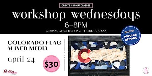 Workshop Wednesdays - Colorado Flag Mixed Media Workshop | Mirror Image Brewing