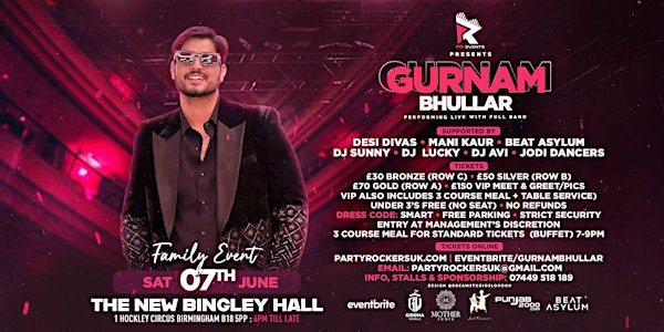GURNAM BHULLAR  PERFORMING LIVE IN BIRMINGHAM | The New Bingley Hall