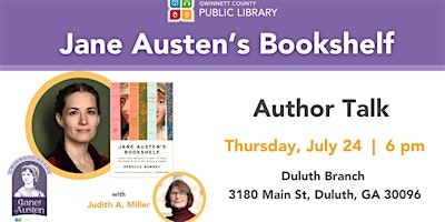Author Talk | Jane Austen's Bookshelf | Gwinnett County Public Library - Duluth Branch