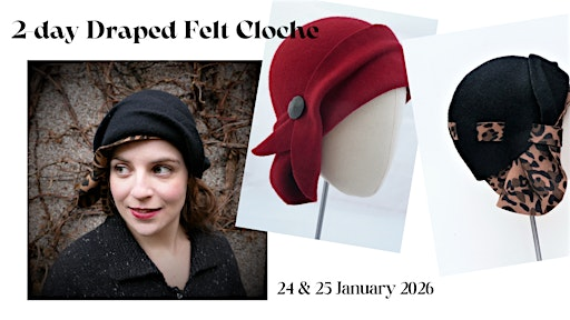 Handmade Draped Felt Cloche with Bea & Evie Millinery | Ballard Millinery Studio