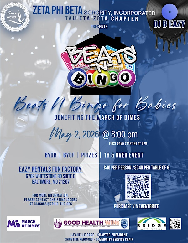 Beats N' Bingo for Babies 2026 | 6709 Whitestone Rd