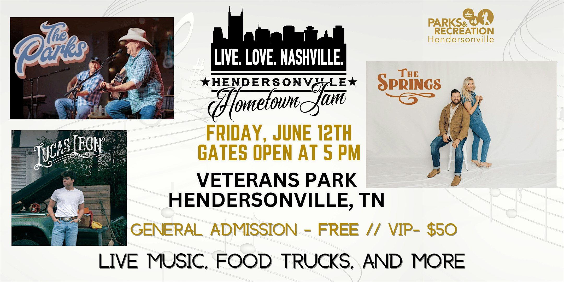 Hendersonville Hometown Jam Presents: "A Night for Live Love Nashville" | Veterans Park