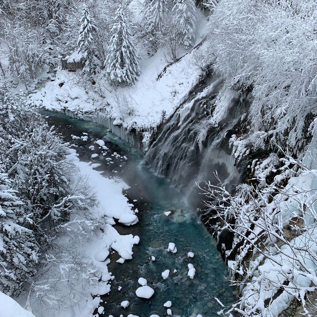 Biei + Blue Pond and Waterfall + Lone 🎄