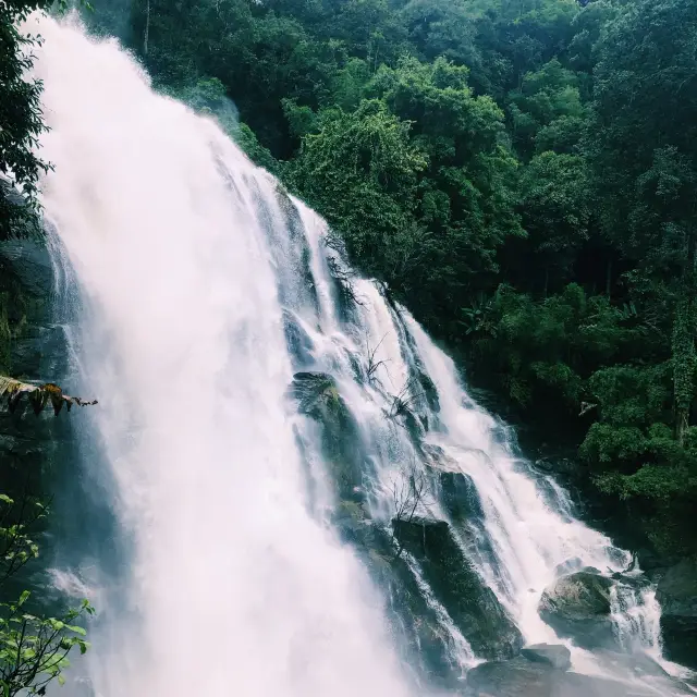 breathtaking waterfall in the national park 