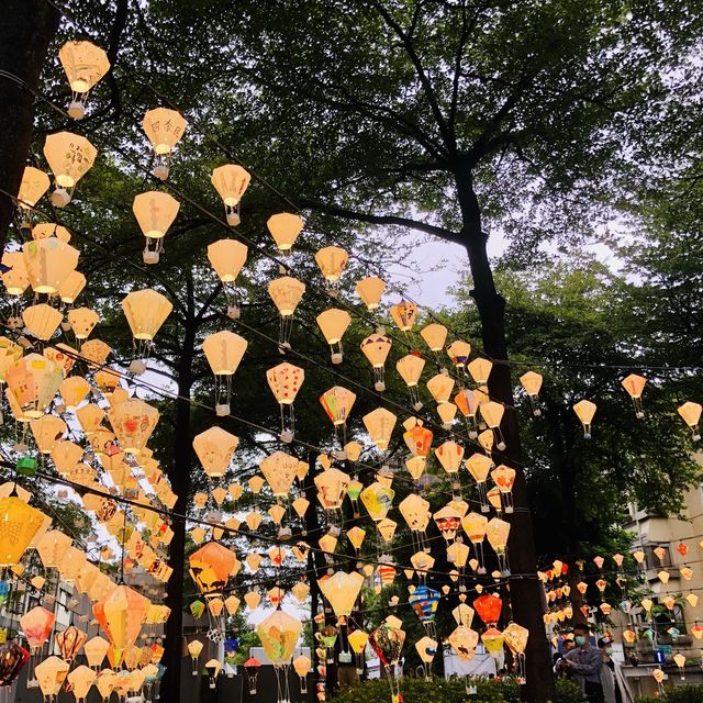 🎐彩繪的熱氣球燈籠🎈📍Zhongshan Linear Park 台北捷運中山站線形公園