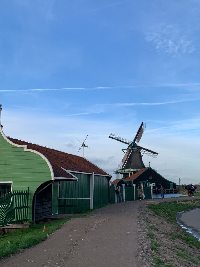 Traditional windmill at Zaanse Schans