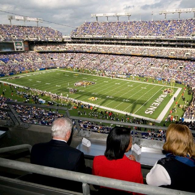 Ravens stadium. the beautiful views