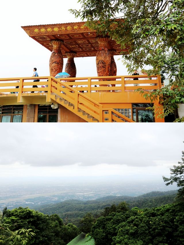 Overlooking the ancient city of Chiang Mai from Suthep Mountain.