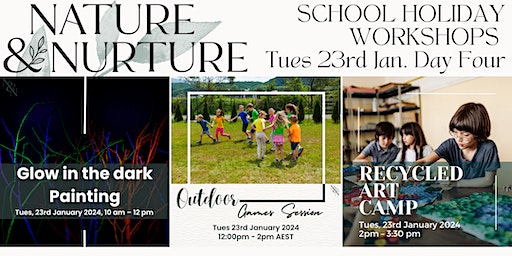 School Holiday Program - Day 4 - Glow in the dark Painting / Recycled Art | Nature and Nurture - East Maitland Scout Hall