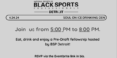 Pre-NFL Draft Social with BSP Detroit | Soul on Ice Detroit Drinking Den
