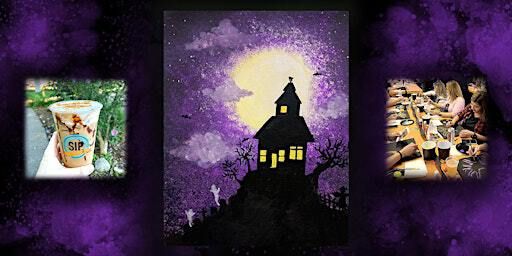 Paint & Sip at Sip Coffee House 2 in Highland: Haunted House | Sip Coffee House and Artisan Cafe
