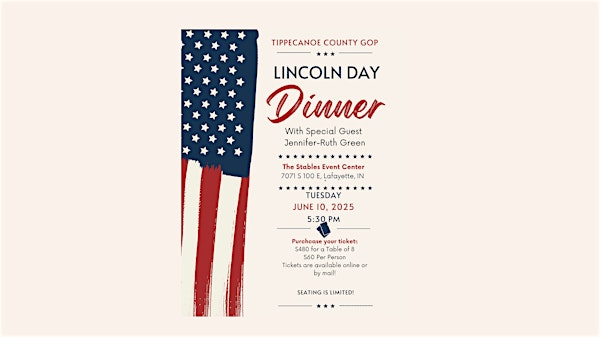 Tippecanoe County GOP                Lincoln Day Dinner | The Stables Event Center
