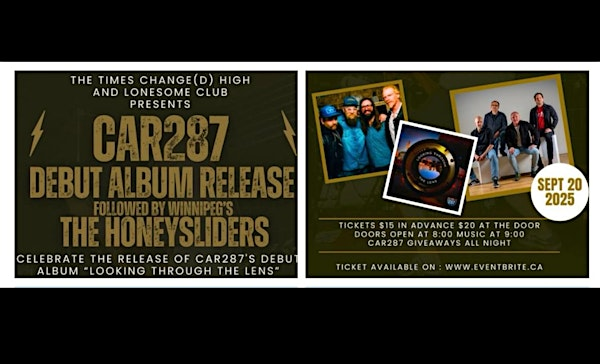Car 287 Album Release + The Honeysliders | Times Change(d) High & Lonesome Club