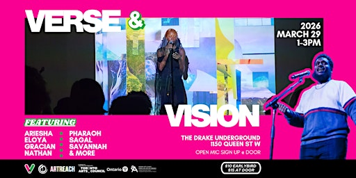 Verse & Vision Spring 2026 Showcase | The Drake Underground: Tickets ...