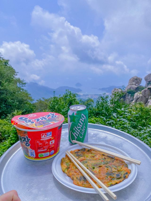 남해 보리암에서 먹는 컵라면🍜