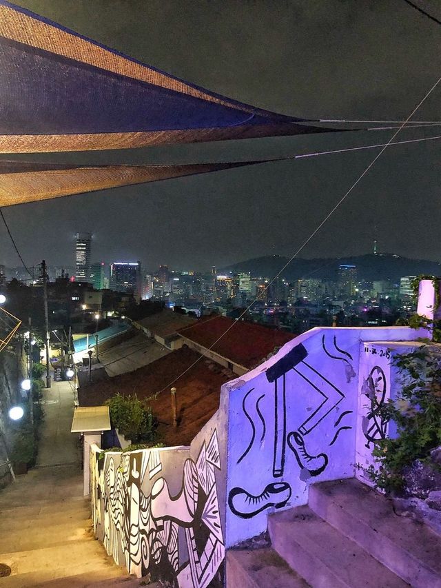 【ソウル】のんびり夜のお散歩🌙駱山公園から梨花洞壁画村まで🌙
