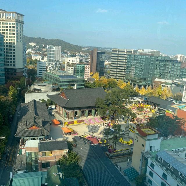 조계사view를 지닌 서울여행 호캉스