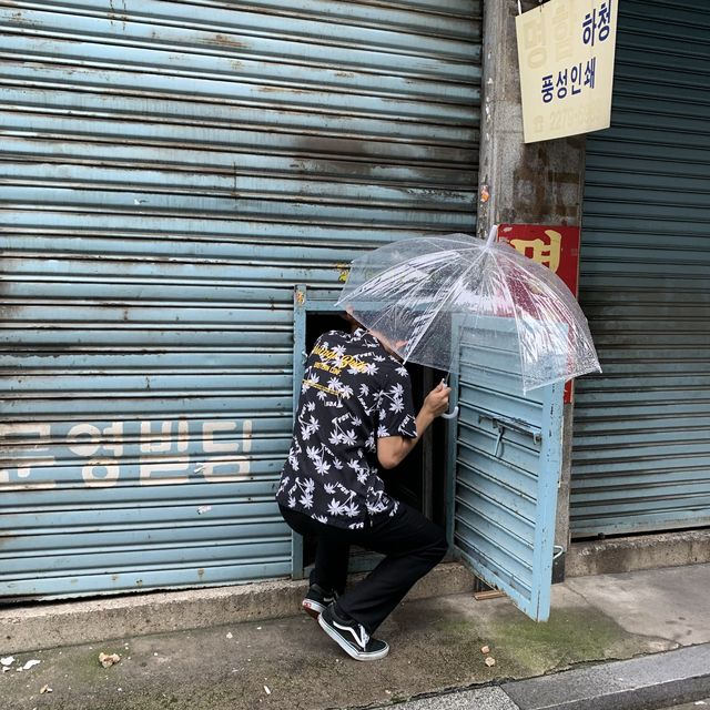 을지로 와인바🍷 입구가 특이하다! ⛑머리조심⚠️⛑