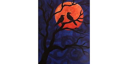 Midnight Crows paint and sip painting event at Cool River Pizza | 6200 Stanford Ranch Rd ste 700, Rocklin, CA 95765, USA