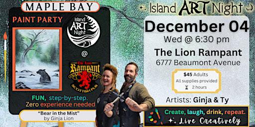 Join Ginja and Ty for her brand new painting "Bear in the Mist"! | The Lion Rampant Scottish Pub, Beaumont Avenue, Duncan, BC, Canada