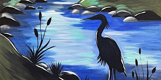 Paint Night for Adults at KS on the Keys Restaurant, Ottawa_BLUE HERON | KS on the Keys Restaurant