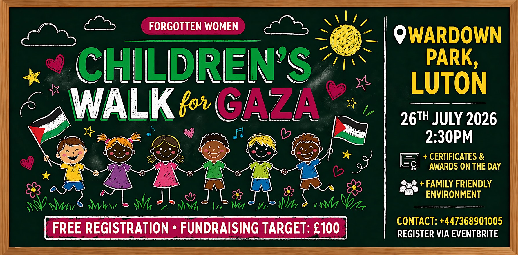 Children’s Walk for Gaza in Luton Wardown Park | Wardown Park