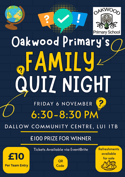 Oakwood Primary's Family Quiz Night | The Dallow Centre