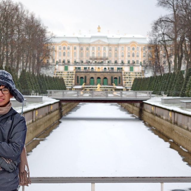 พระราชวังฤดูร้อน ในฤดูหนาว Peterhof st.peterburg
