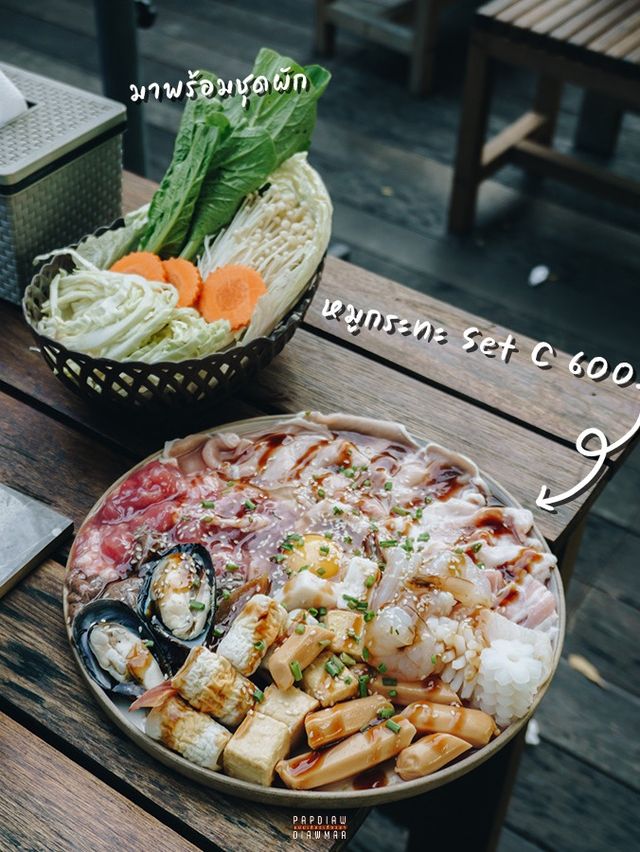 กินหมูกระทะในสวนบรรยากาศชิลๆฟีลธรรมชาติ