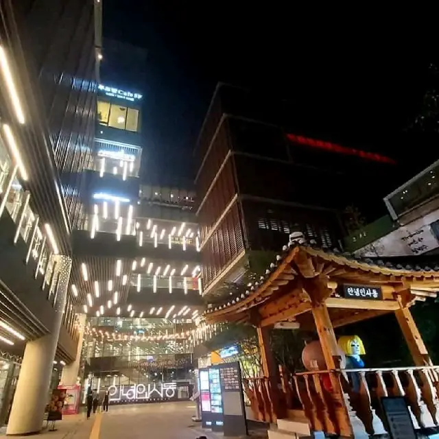 Insadong Shopping Street at Night Time