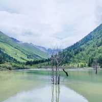 Beautiful Mountain Lake in West-Sichuan