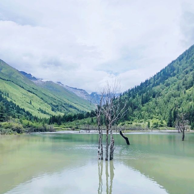 Beautiful Mountain Lake in West-Sichuan