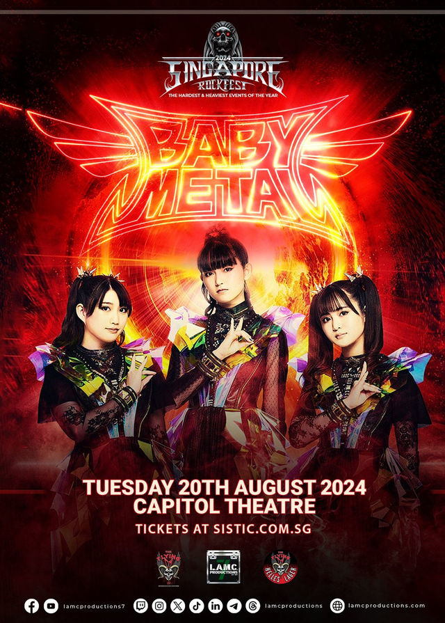 BABYMETAL新加坡演唱會2024 | 新加坡首都大廈演藝劇場