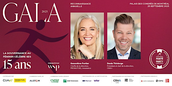 Gala de reconnaissance annuel 2025 de La Gouvernance au Féminin à Montréal | Palais des Congrès de Montréal