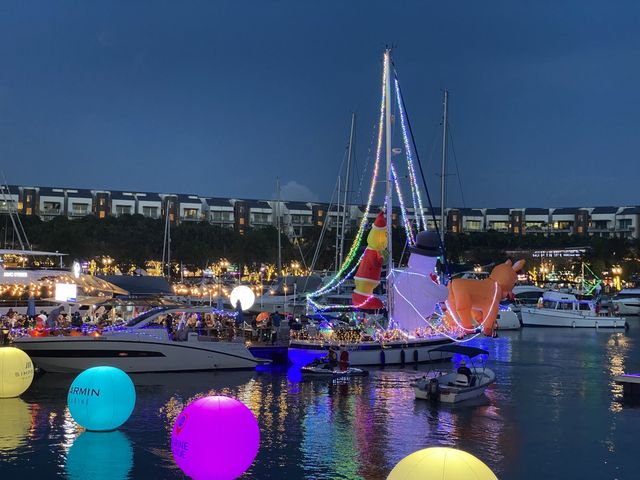 Christmas floats at Quayside Isle
