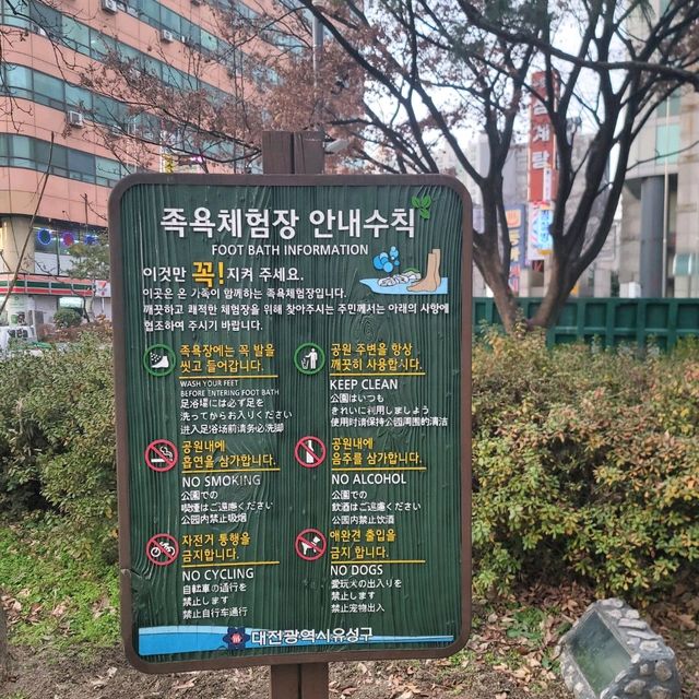 겨울여행 대전 인기 스팟 유성온천 족욕 체험장