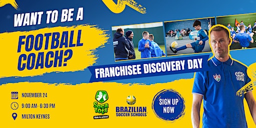 UKCFDS Franchisee Discovery Day - Become A Football Coach Franchisee | Location available on sign-up.