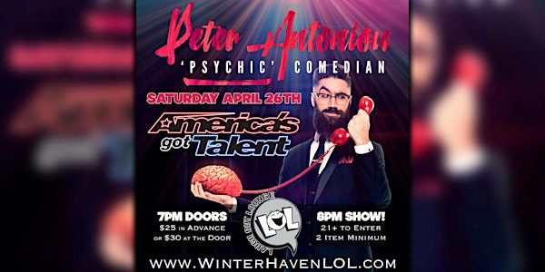 Peter Antoniou from America's Got Talent! (Saturday 8pm) | 19 3rd St NW