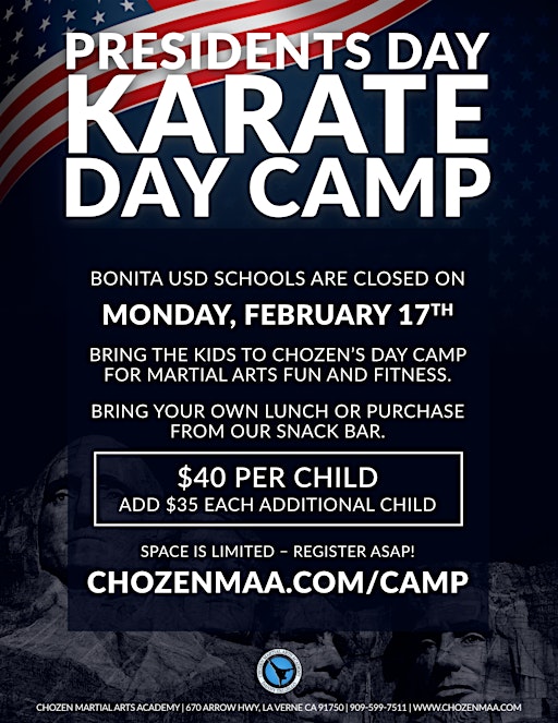 Presiden'ts Day Karate Camp | Chozen Martial Arts Academy