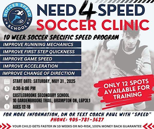 Soccer Speed Clinic | Castlebrooke Secondary School