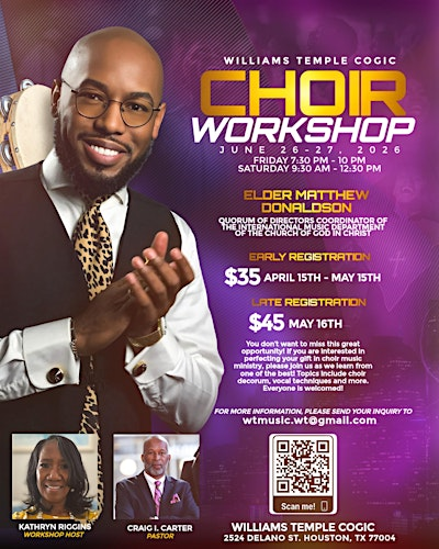 The Williams Temple Choir Workshop Experience with Elder Matthew Donaldson | Williams Temple Church of God In Christ