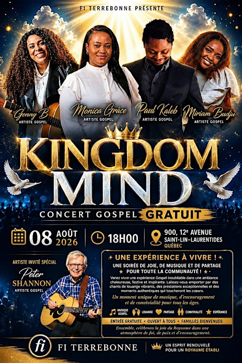 Kingdom Mind 2026 – Concert Gospel Gratuit | 900 12e Avenue