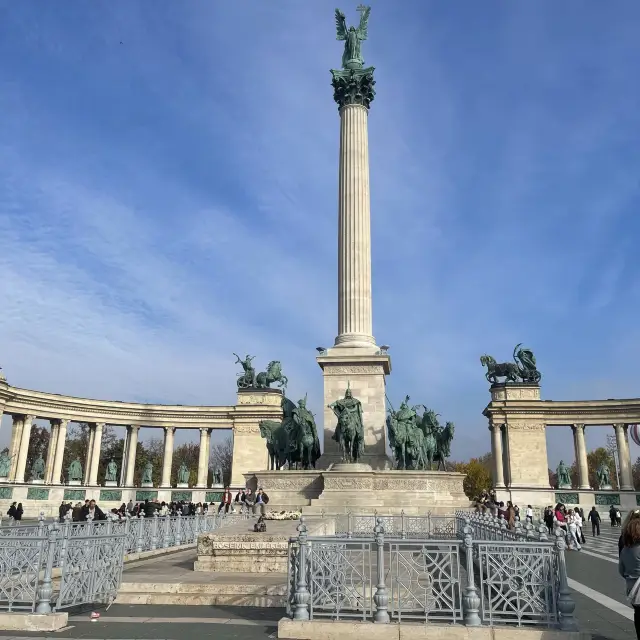 Heroes’s Square at Budapest on Pest side