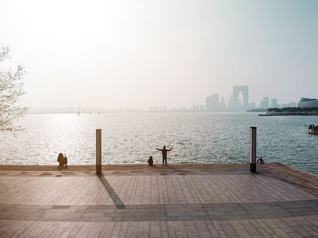 Flying over the Beautiful Jinji lake 🌅