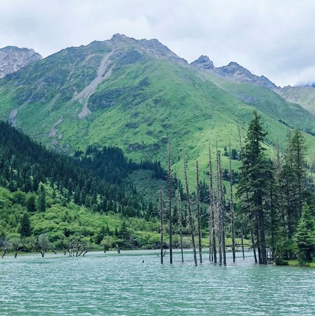 Beautiful Mountain Lake in West-Sichuan