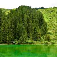 Blue-Greenish Lake in Mounigou Valley