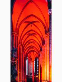 Light show inside the dome of Amiens Cathedral in France, so beautiful it makes you cry!