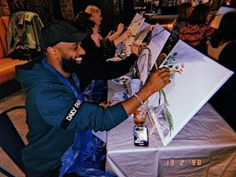 Boozy Brushes, Landscape Sip and Paint Party! Edinburgh | Little White Pig