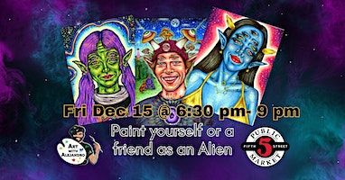 Paint your Friend or Yourself as an Alien | Art with Alejandro
