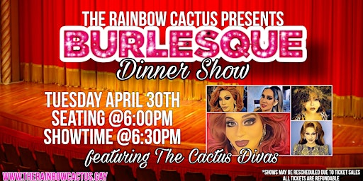 Rainbow Cactus Drag Burlesque Dinner Show | Rainbow Cactus Company